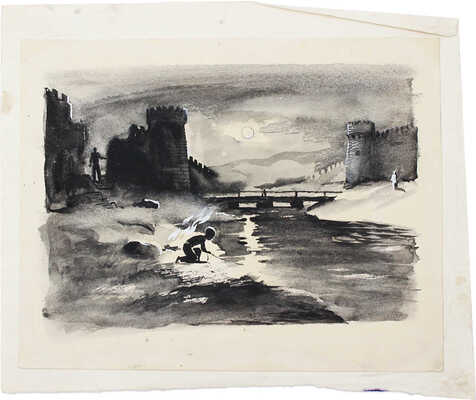 Харкевич-Храповицкий Иван Иванович. Лот из трех иллюстраций для журнала «Костер» 